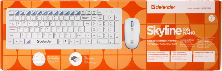 Комплект Defender Skyline 895 клавиатура+мышь (белый) - изображение 8