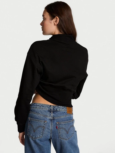 Женский свитшот Victoria's Secret (236296658472) Off-Duty Terry Fitted Half-Zip Sweatshir S черный - Фото 2 Женский свитшот Victoria's Secret (236296658472) Off-Duty Terry Fitted Half-Zip Sweatshir S черный - изображение 2