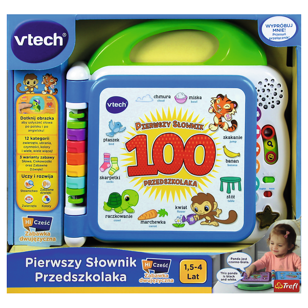 Książeczka interaktywna Vtech My First 100 Words (3417766015426) - obraz 3