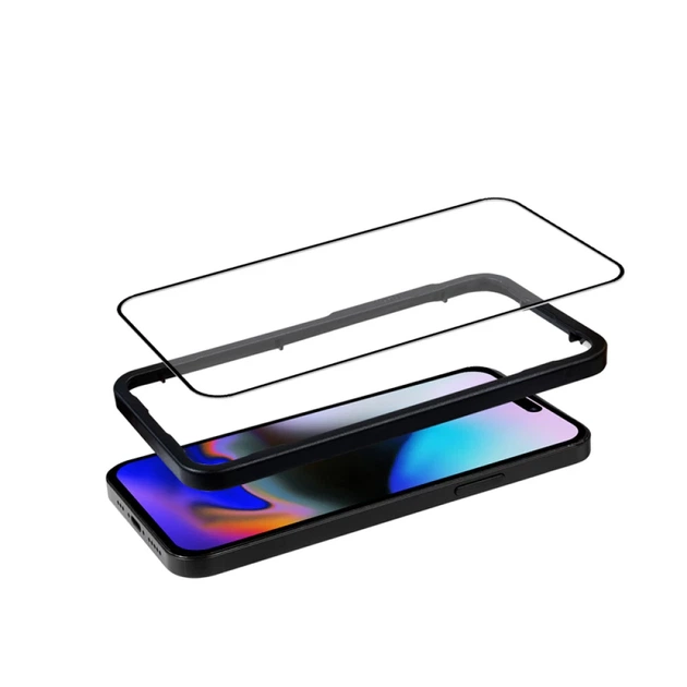 Szkło ochronne Crong Anti-Bacterial 3D Armour do iPhone 16 Pro Clear (5904310704939) - obraz 3