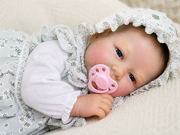 Інтерактивний пупс Reborn Baby Born Ellie 42 см — реагує на рухи, сміється, плаче та засинає, з аксесуарами (RBM24039) - изображение 5