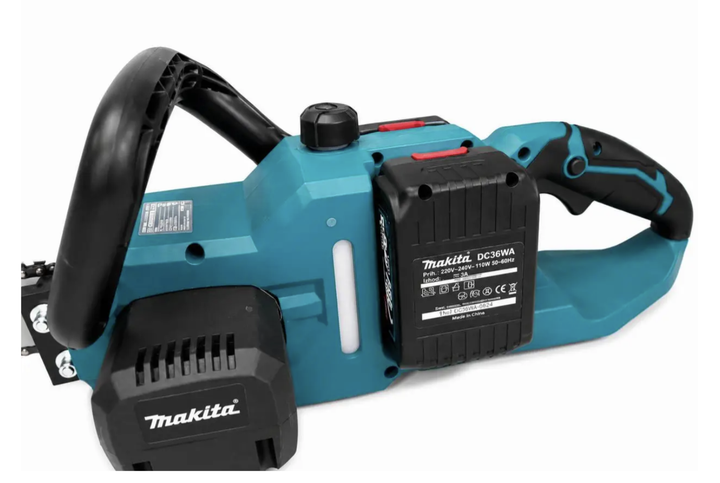 Акумуляторна ланцюгова пила Makita 18" 48V з автоматичним змащенням ланцюга, 2 акумулятори, металевий редуктор, шина 18 дюймів, бездротова електропила для обрізки дерев, заготівлі дров, садових, будівельних і монтажних робіт - Фото 6 Акумуляторна ланцюгова пила Makita 18" 48V з автоматичним змащенням ланцюга, 2 акумулятори, металевий редуктор, шина 18 дюймів, бездротова електропила для обрізки дерев, заготівлі дров, садових, будівельних і монтажних робіт - зображення 6