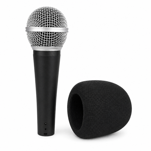 Поролоновий вітрозахист (поп-фільтр) для мікрофонів Shure A58WS-BLK, SM48, SM58, Beta 58A, PGA48, PGA58, 565SD - Фото 2 Поролоновий вітрозахист (поп-фільтр) для мікрофонів Shure A58WS-BLK, SM48, SM58, Beta 58A, PGA48, PGA58, 565SD - зображення 2