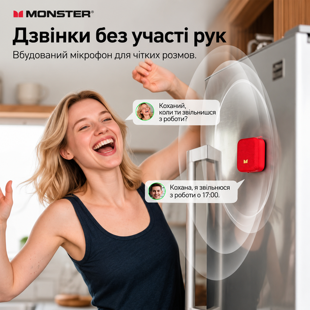Портативная Bluetooth колонка MONSTER Atom D159 6W IPX5 беспроводная акустика для отдыха мощный звук Блютуз USB TF FM радио длительное время работы совместима с Android iPhone планшетами и ноутбуками - изображение 5