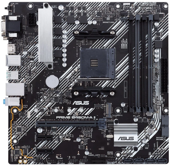 Материнская плата ASUS PRIME B450M-A II (sAM4, AMD B450, Micro ATX) (102215550) - изображение 2