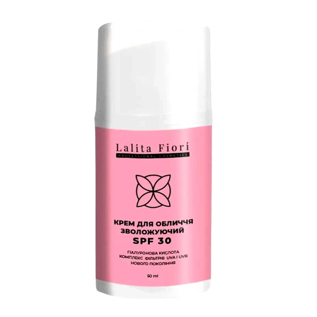 Солнцезащитный крем для лица "Гиалуроновое восстановление" SPF 30, ТМ Lalita Fiori LAL-55507 - Фото 1 Солнцезащитный крем для лица "Гиалуроновое восстановление" SPF 30, ТМ Lalita Fiori LAL-55507 - изображение 1