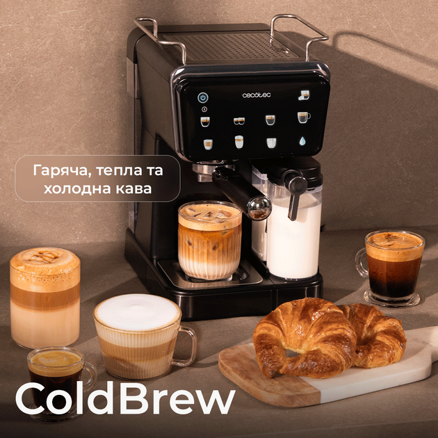 Кавоварка рожкова Cecotec Power Espresso Touch ColdBrew Latte - зображення 2