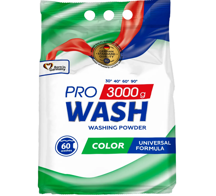 Пральний порошок Pro Wash для кольорових речей 3000 г