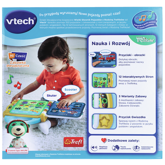 Zabawka interaktywna VTech Treflik Słownik pojazdów (5900511617993) - obraz 3