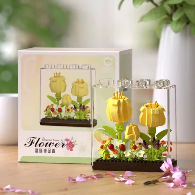 Детский Конструктор Ornament Flower 7375 в колбе, 338 деталей - Фото 2 Детский Конструктор Ornament Flower 7375 в колбе, 338 деталей - изображение 2