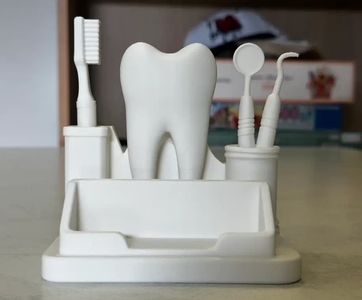 Підставка для візиток стоматолога Tooth Organizer тримач візиток для дантиста, органайзер у формі зуба, декор кабінету стомат - зображення 2