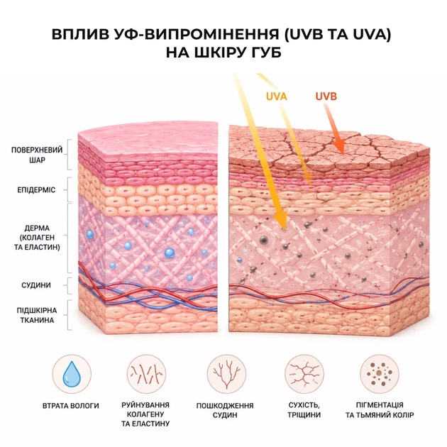 Комплекс для щоденного SPF захисту губ та обличчя 30 мл SPF 30 олія авокадо, вітамін Е - зображення 6