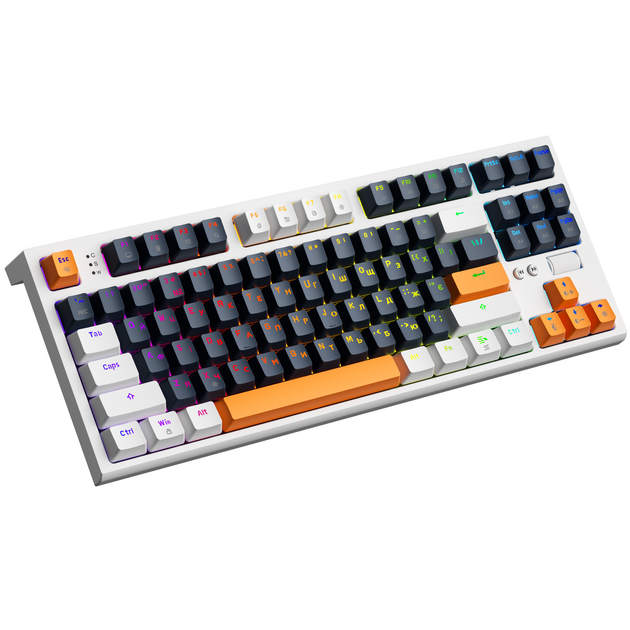 Дротова механічна клавіатура GamePro MK180W (Red) з Hot-Swap RGB White (MK180W) - изображение 4