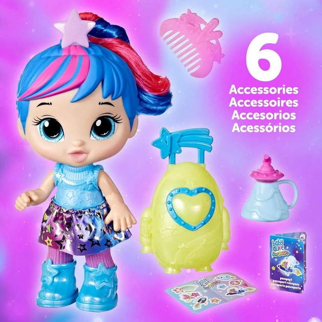 Лялька пупс Baby Alive Star Besties Stellar Skylar Галактичні друзі Зоряна Скайлар F7359 - зображення 5