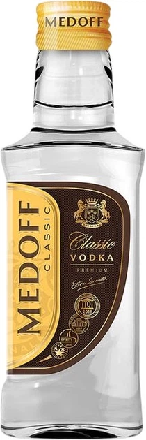 Упаковка водки Medoff Classic Экспортная 0.1 л 40% х 30 шт (4820201995068) - Фото 3 Упаковка водки Medoff Classic Экспортная 0.1 л 40% х 30 шт (4820201995068) - изображение 3