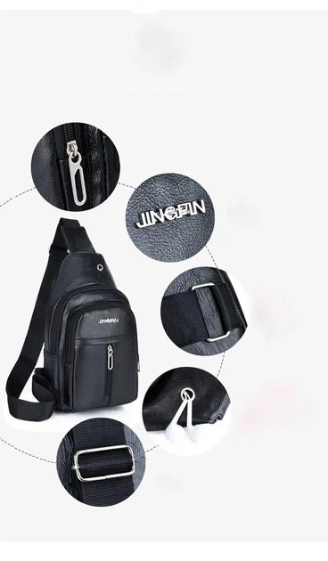 Сумка-слинг через плечо Jingpin Black - изображение 6