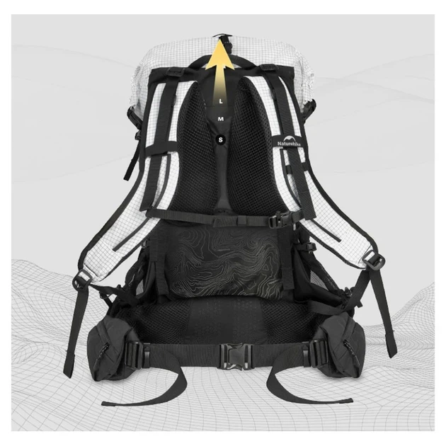 Туристический рюкзак Naturehike CNK2450XB016 40 л Cordura белый L - изображение 3