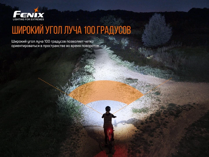Велофара Fenix BC26R 1600 лм авиационный алюминий 113х27 мм черная - Фото 8 Велофара Fenix BC26R 1600 лм авиационный алюминий 113х27 мм черная - изображение 8