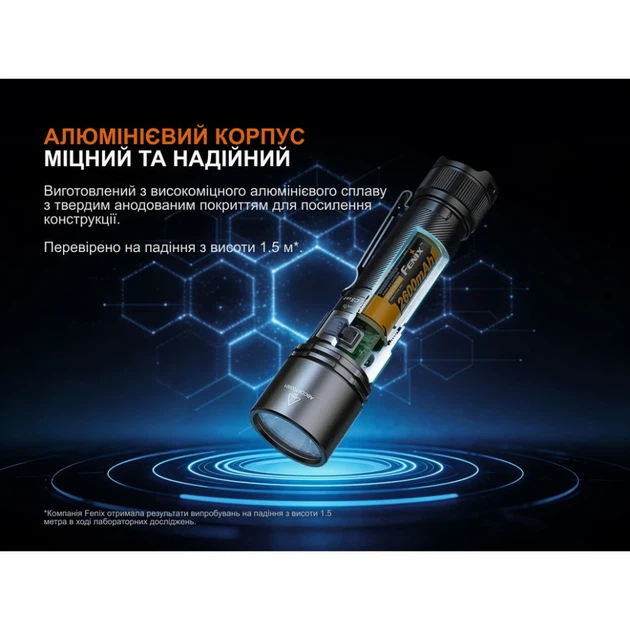 Фонарь ручной Fenix C5 V2.0 1800 лм авиационный алюминий 135х34х25,5 мм черный - Фото 16 Фонарь ручной Fenix C5 V2.0 1800 лм авиационный алюминий 135х34х25,5 мм черный - изображение 16
