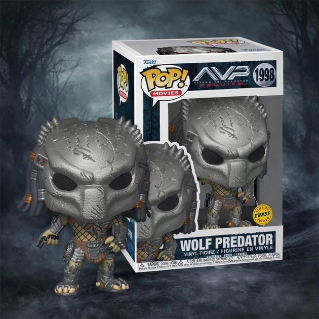Игровая фигурка Funko POP! серии Чужие против Хищника S3 - Хищник (Wolf) (W/CH) - зображення 3