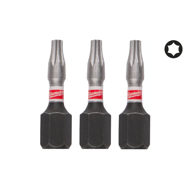Бита SHOCKWAVE MILWAUKEE, TX9, 25мм, (3шт) - Фото 1 Бита SHOCKWAVE MILWAUKEE, TX9, 25мм, (3шт) - изображение 1