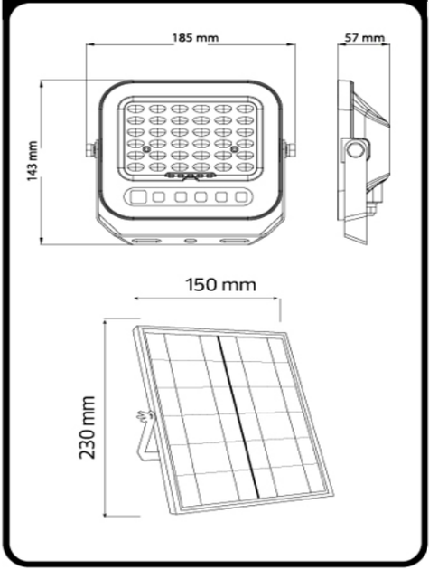Светодиодный прожектор на солнечной батарее TIGER PRO-50 3CCT 068-012-2050 - изображение 2