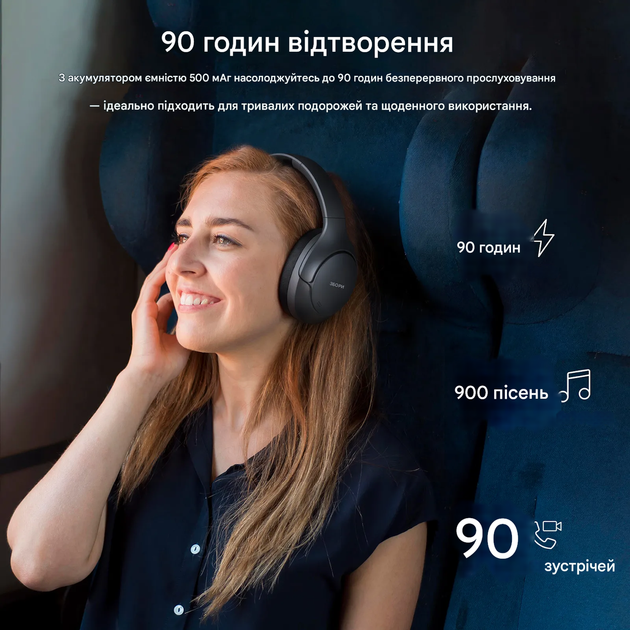 Гібридні навушники TOZO HT3 із шумопоглинанням, бездротова Bluetooth-гарнітура - изображение 5