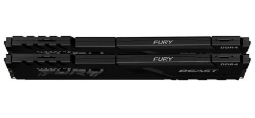 Пам'ять 8Gb x 2 (16Gb Kit) DDR4, 3200 MHz, Kingston Fury Beast, Black, 16-18-18, 1.35V, з радіатором (KF432C16BBK2/16) - изображение 3