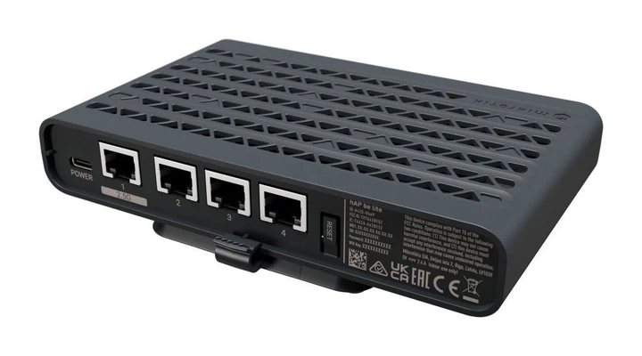 Беспроводной маршрутизатор MikroTik hAP be lite (A42G-HbeP) - Фото 3 Беспроводной маршрутизатор MikroTik hAP be lite (A42G-HbeP) - изображение 3