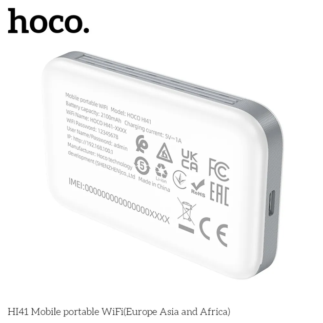 Портативний Wi-Fi-роутер-модем 4G із SIM-картою для ноутбука до 150 Мбіт/с, акумулятор 2100 мА·год HI41 - Фото 3 Портативний Wi-Fi-роутер-модем 4G із SIM-картою для ноутбука до 150 Мбіт/с, акумулятор 2100 мА·год HI41 - зображення 3