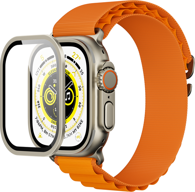 Szkło hartowane Yaxo AR Superhard Armor Glass do Apple Watch Ultra 1/2/3 Silver (YAWARSAGSG49MM01S) - obraz 2