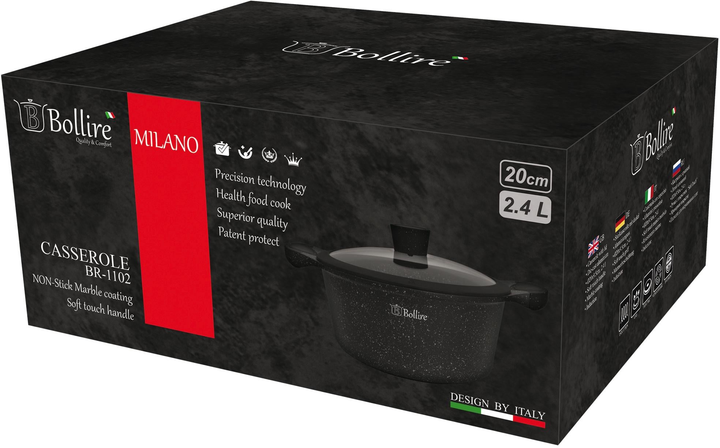 Кастрюля Bollire Milano с крышкой 2.4 л (BR-1102) - изображение 3