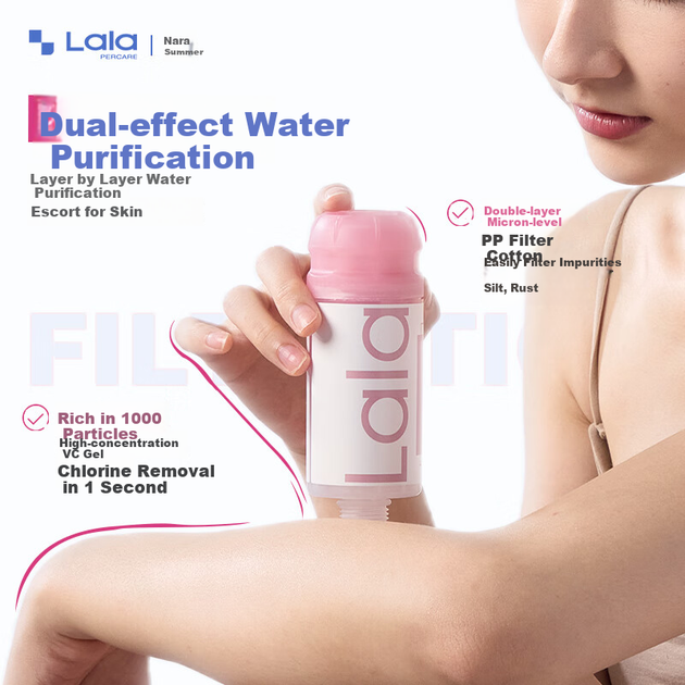 Фильтр для душа LALAPERCARE, импортирован из Кореи, бытовой очиститель от хлора, ароматизатор с растительным экстрактом VC, очиститель воды для душевой лейки, Ocea - изображение 5