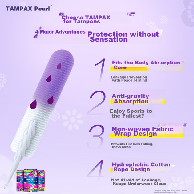 Тампони TAMPAX Easy-Insert Long, 21 штука (14 звичайних + 7 з додатковим потоком), гігієнічні прокладки, продається JD - изображение 6