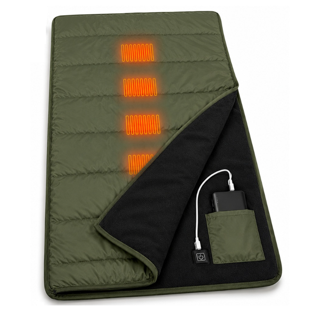 Одеяло с подогревом от USB Ranger USB 190 190х150см Green (RA6664) - изображение 3