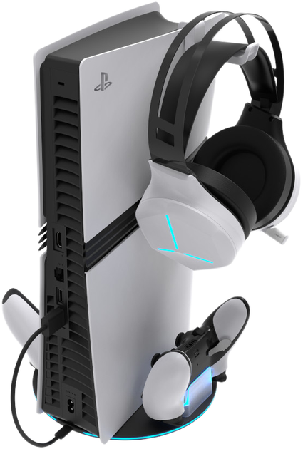 Podstawka ładująca YAXO CYCLONE RAMP NE do PS5/PS5 Slim/PS5 Pro Techno Black (YGCRNECB01B) - obraz 3
