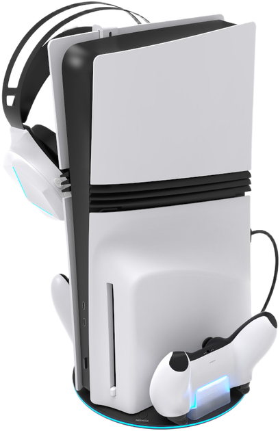 Podstawka ładująca YAXO CYCLONE RAMP NE do PS5/PS5 Slim/PS5 Pro Techno Black (YGCRNECB01B) - obraz 6