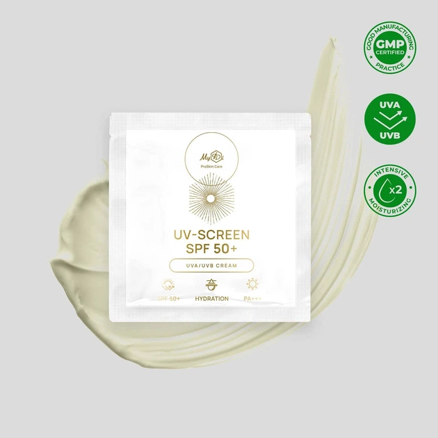 Солнцезащитный крем MyIDi UV-screen cream SPF 50+ пробник 3 мл (4820267230226) - Фото 4 Солнцезащитный крем MyIDi UV-screen cream SPF 50+ пробник 3 мл (4820267230226) - изображение 4