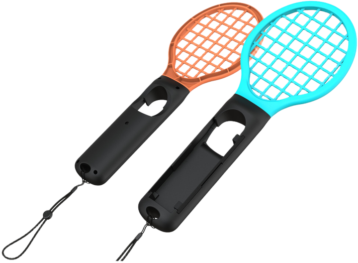 Uchwyt Yaxo na Joy-Con Tennis Pro Set do NS/NS2 Inferno Pomarańczowy/Niebieski (YGTPSJCH01CM) - obraz 8