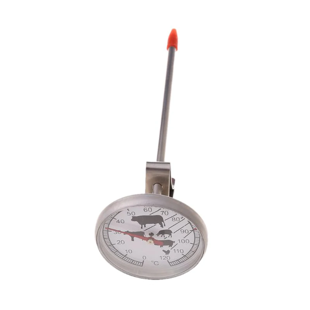Механический кухонный кулинарный термометр/градусник для мяса, воды, пищи – 0-120°C, щуп 12 см с клипсой и возможностью калибровки - Фото 2 Механический кухонный кулинарный термометр/градусник для мяса, воды, пищи – 0-120°C, щуп 12 см с клипсой и возможностью калибровки - изображение 2