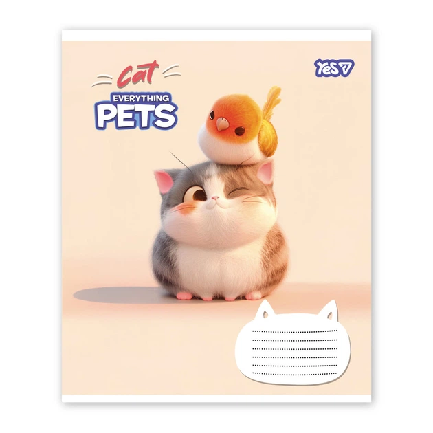 Зошит шкільний Yes Cat and pets А5 12 аркушів клітинка (768700) - зображення 3