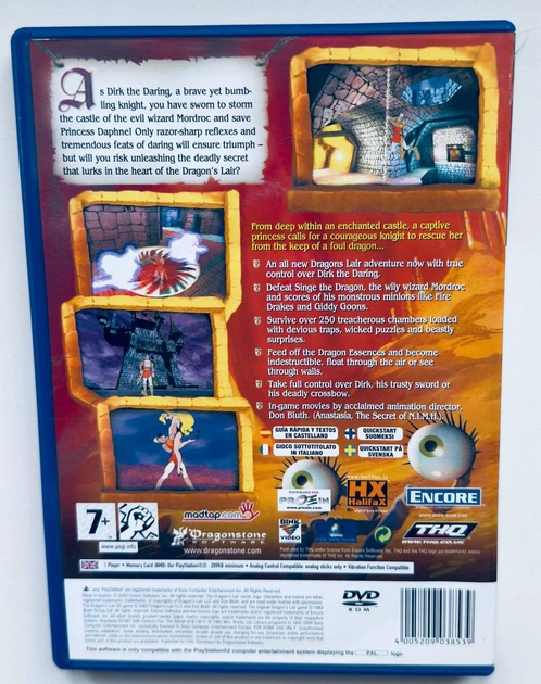 Диск для PlayStation 2 - Dragon's Lair 3D Special Edition, англійська версія, Б/В - Фото 2 Диск для PlayStation 2 - Dragon's Lair 3D Special Edition, англійська версія, Б/В - зображення 2