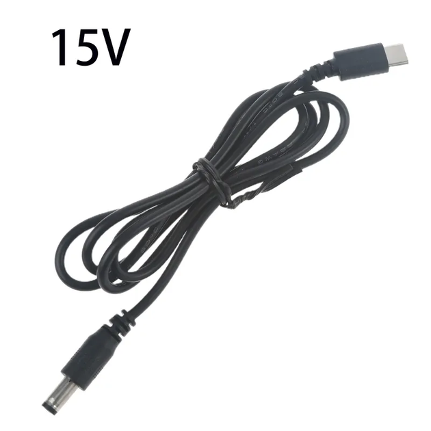 USB-C 15V кабель живлення для роутера/маршрутизатора/модему/камери від Powerbank/павербанка/ноутбука, 60Вт - Фото 1 USB-C 15V кабель живлення для роутера/маршрутизатора/модему/камери від Powerbank/павербанка/ноутбука, 60Вт - зображення 1