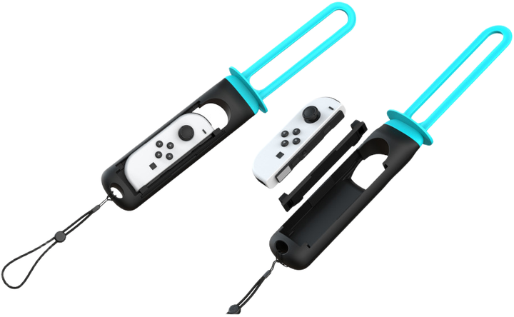 Тримач Yaxo для Joy-Con Sword Set на NS/NS2 Orange/Hydro Blue (YGSSJCH01CM) - зображення 7
