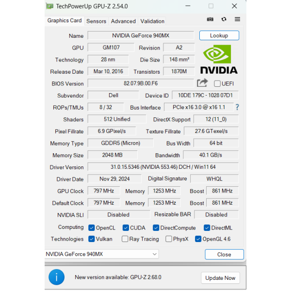 Ноутбук Dell Latitude 5580 I7 15.6" FHD/IPS / i7-7820HQ / 8 Gb DDR4 / 256 Gb SSD / NVIDIA GeForce 940MX (2 Gb) Б/В - зображення 8