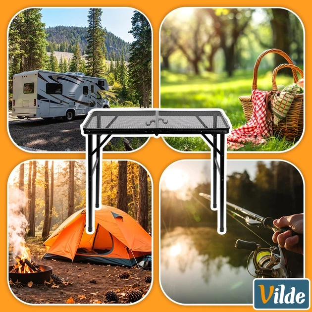 Стіл туристичний Vilde 489391 розкладний 2в1 80 x 40 x 37/66 см Чорний (5900670121553) - Фото 11 Стіл туристичний Vilde 489391 розкладний 2в1 80 x 40 x 37/66 см Чорний (5900670121553) - зображення 11