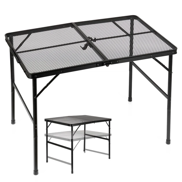 Стіл туристичний Vilde 489393 розкладний 2в1 90 x 60 x 42/66 см Чорний (5900670121577) - Фото 1 Стіл туристичний Vilde 489393 розкладний 2в1 90 x 60 x 42/66 см Чорний (5900670121577) - зображення 1