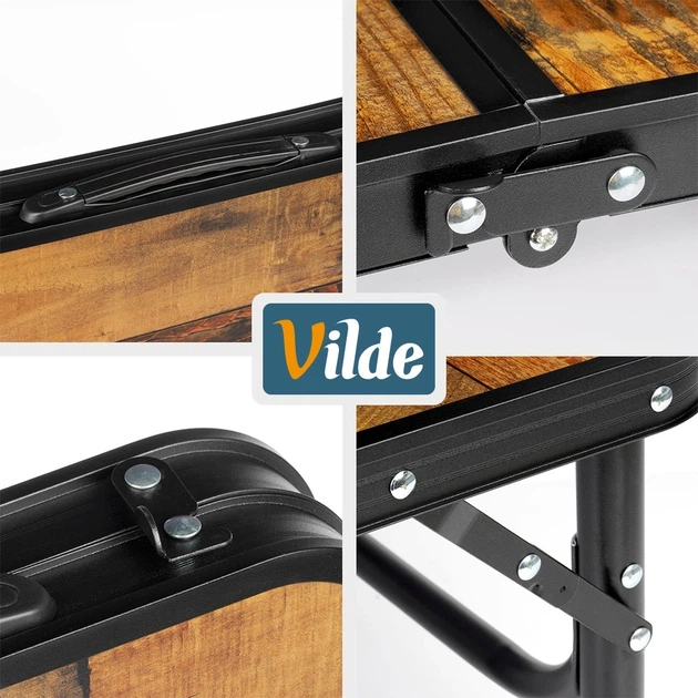 Стіл туристичний Vilde 489398 розкладний 2в1 60 x 40 x 25,5/51,5 см Коричневий (5900670121621) - Фото 6 Стіл туристичний Vilde 489398 розкладний 2в1 60 x 40 x 25,5/51,5 см Коричневий (5900670121621) - зображення 6