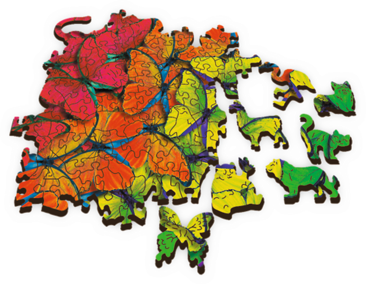 Puzzle drewniane Trefl Tęczowe motyle 501 element (5900511201598) - obraz 3