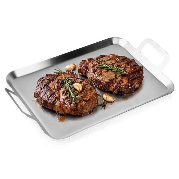 Blacha do grillowania Vilde 489363 stalowa 43 x 25 cm (5900670115132) - obraz 4
